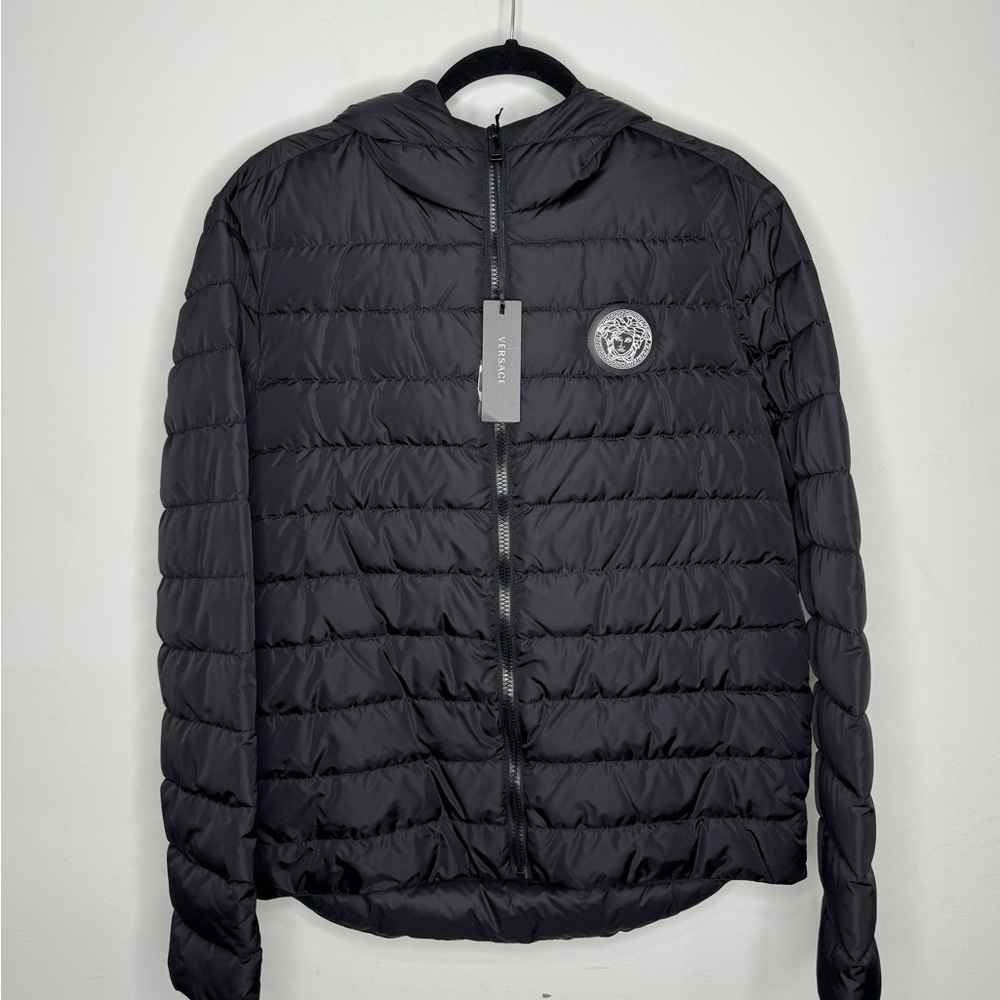 Versace Medusa Hooded Down Jacket Nylon Black Men’s IT 48/US Medium